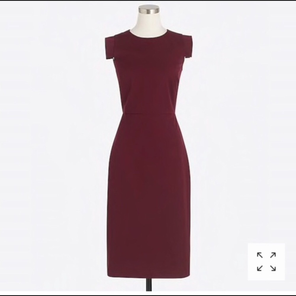 J. Crew Factory Burgundy Sheath Dress